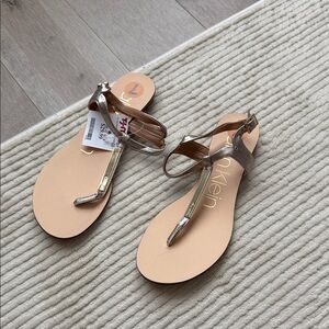 Calvin Klein Women's Metallic Sandals